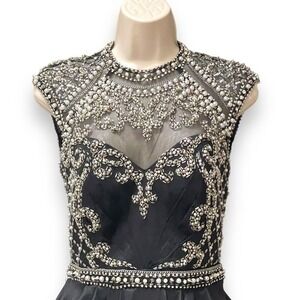 Sherri Hill Rhinestone Encrusted Formal Mini Dress  #4300 Fall 2014 Size 4